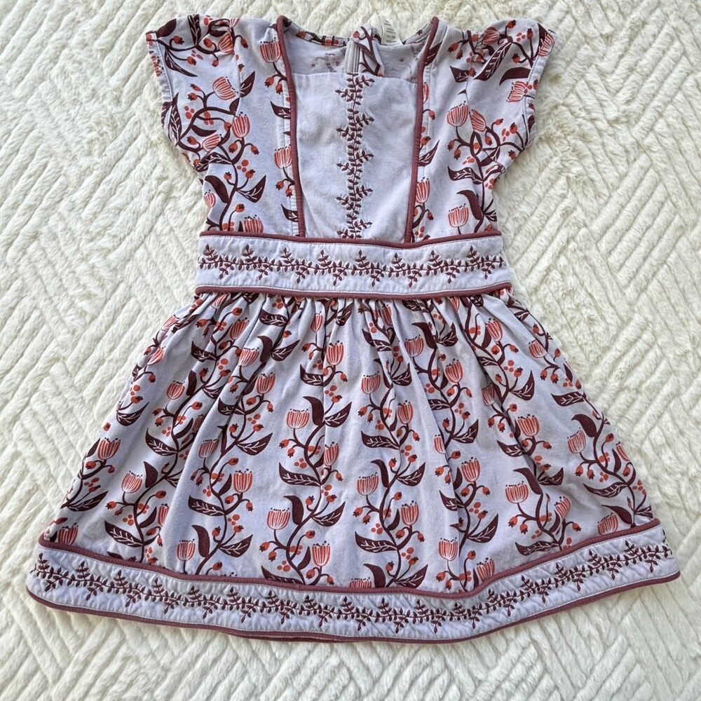 Kate Quinn 5Y Organic Cotton Floral Bird Flutter Sleeve Dress Girls Boutique